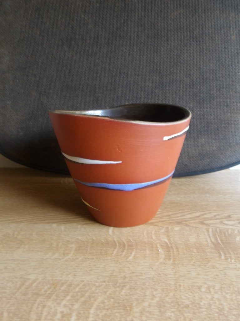 Bloempot D&B Dümler & Breiden retro aardewerk Germany, Ophalen of Verzenden