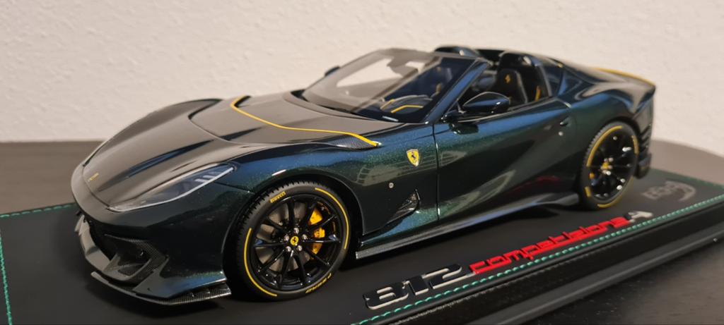 BBR Ferrari 812 Competizione Aperta Verde Zeltweg I 1:18, Hobby en Vrije tijd, Modelauto's | 1:18, Ophalen of Verzenden, Nieuw