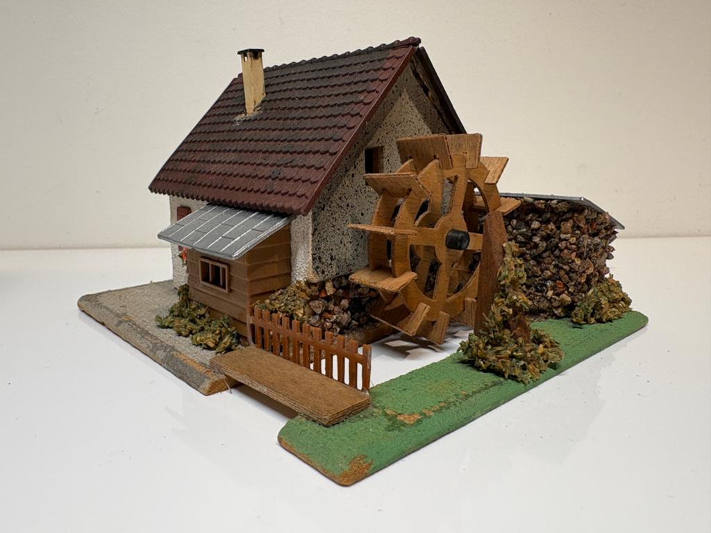 FALER H0 Nr. 231 Watermolen Holz Pappe Marklin 800 ca. 1955, Hobby en Vrije tijd, Wisselstroom, Gebruikt, Locomotief, Ophalen of Verzenden