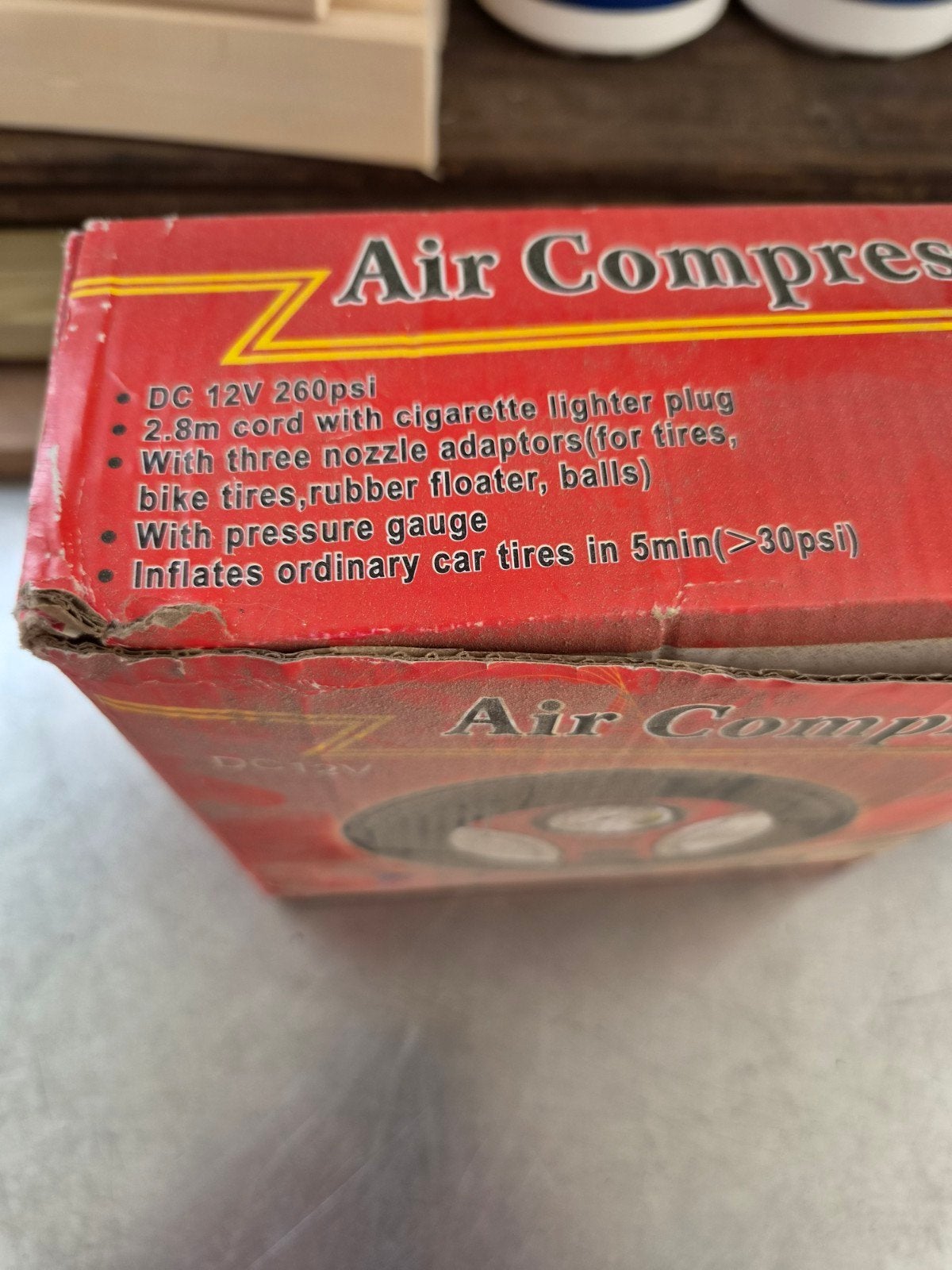Draagbare 12V Luchtcompressor voor Auto en Fiets, Doe-het-zelf en Verbouw, Compressors, Ophalen of Verzenden