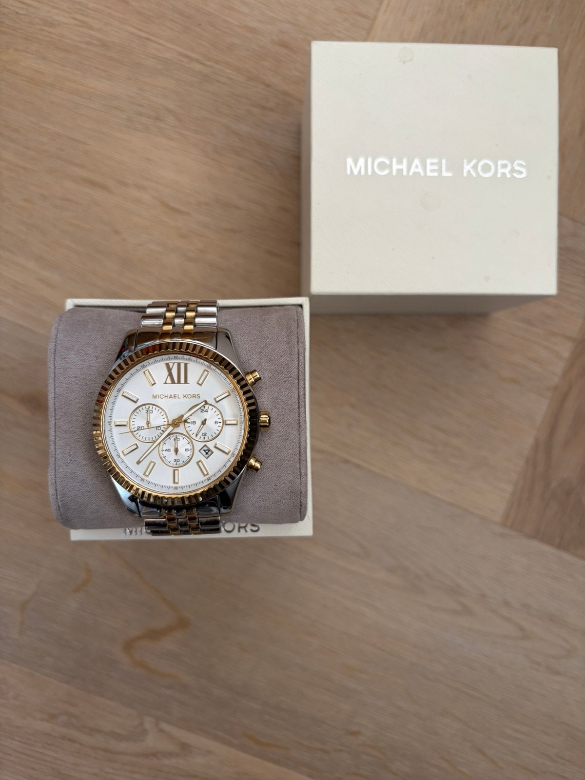Michael Kors Polshorloge - Zilver/Goud, Overige merken, Staal, Polshorloge, Ophalen of Verzenden