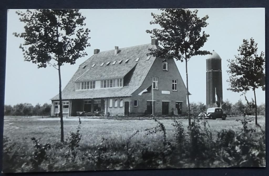 Axel, Jeugdherberg Bleye Haghe, Watertoren. 1954., Ophalen of Verzenden, 1940 tot 1960, Ongelopen, Zeeland