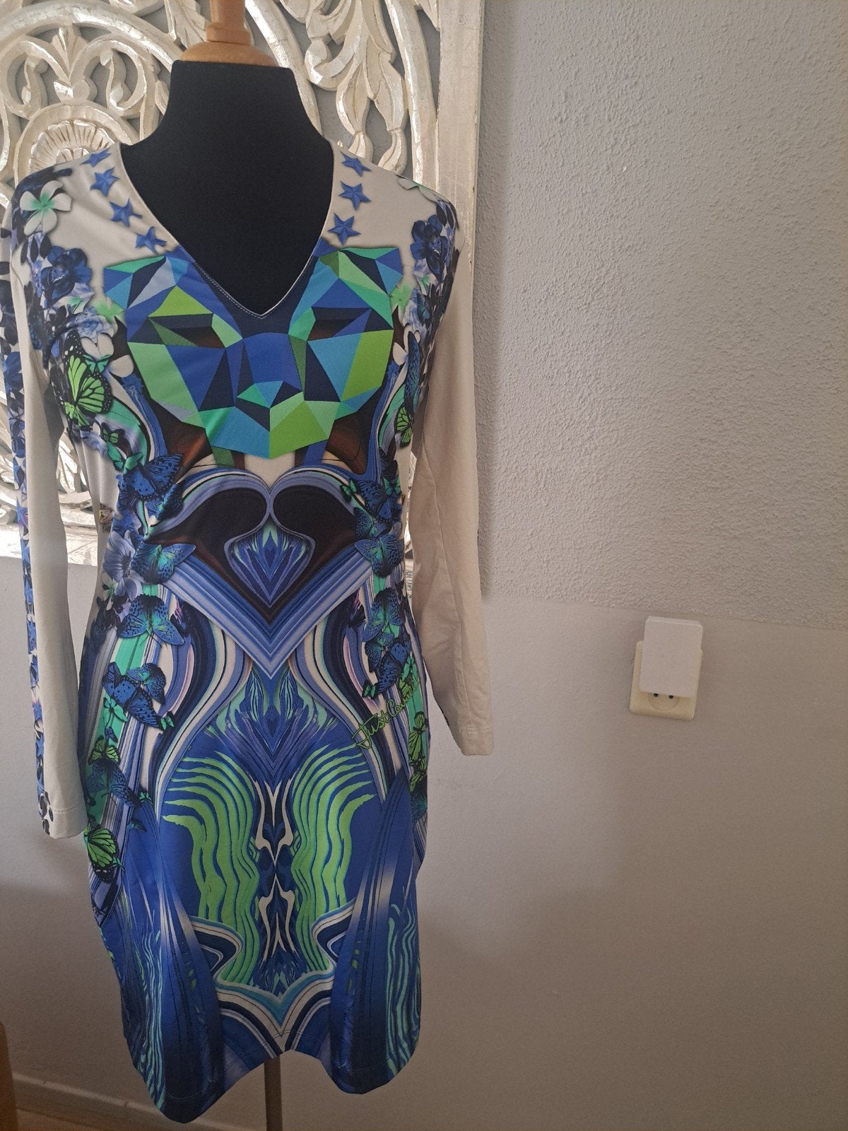 Just Cavalli.  Prachtige jurk It 42 =36, Overige kleuren, Ophalen of Verzenden, Zo goed als nieuw, Maat 36 (S)