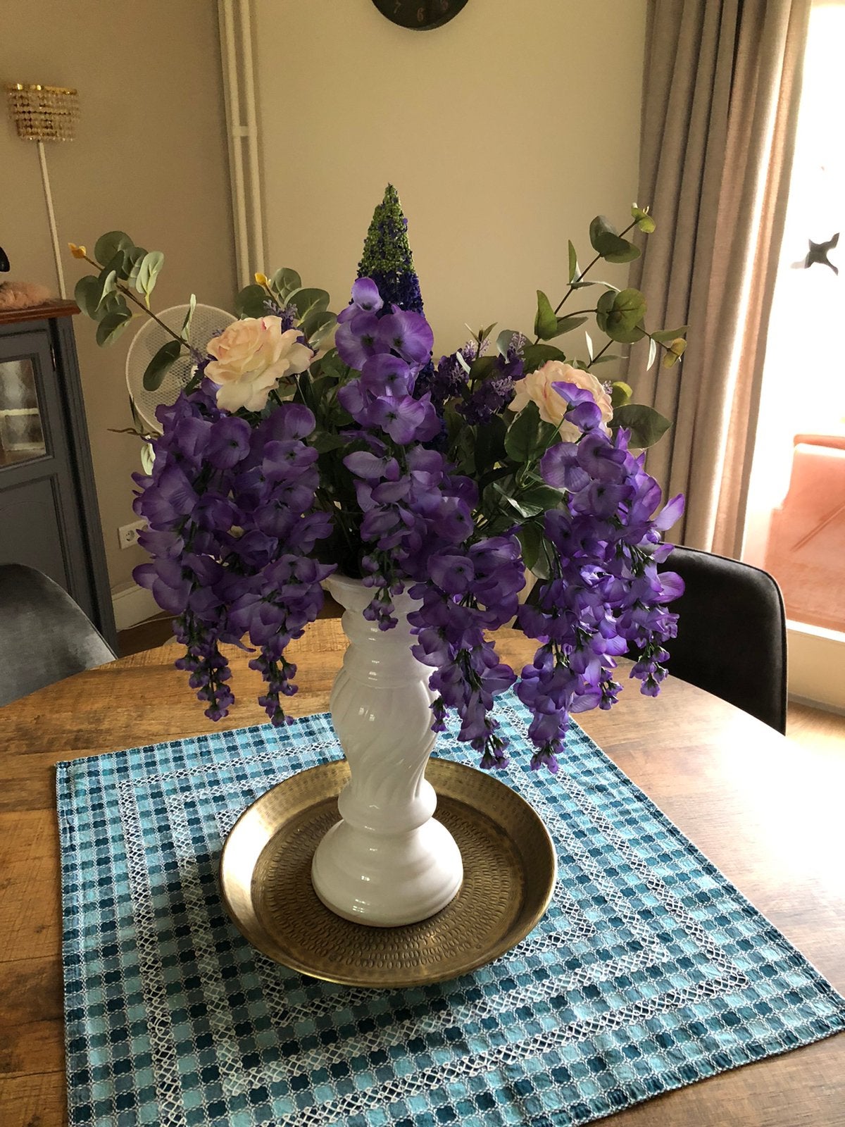 Mooi zijden bloemen  boeket! Als echt!!, Ophalen, Binnen, 70 cm, Zo goed als nieuw