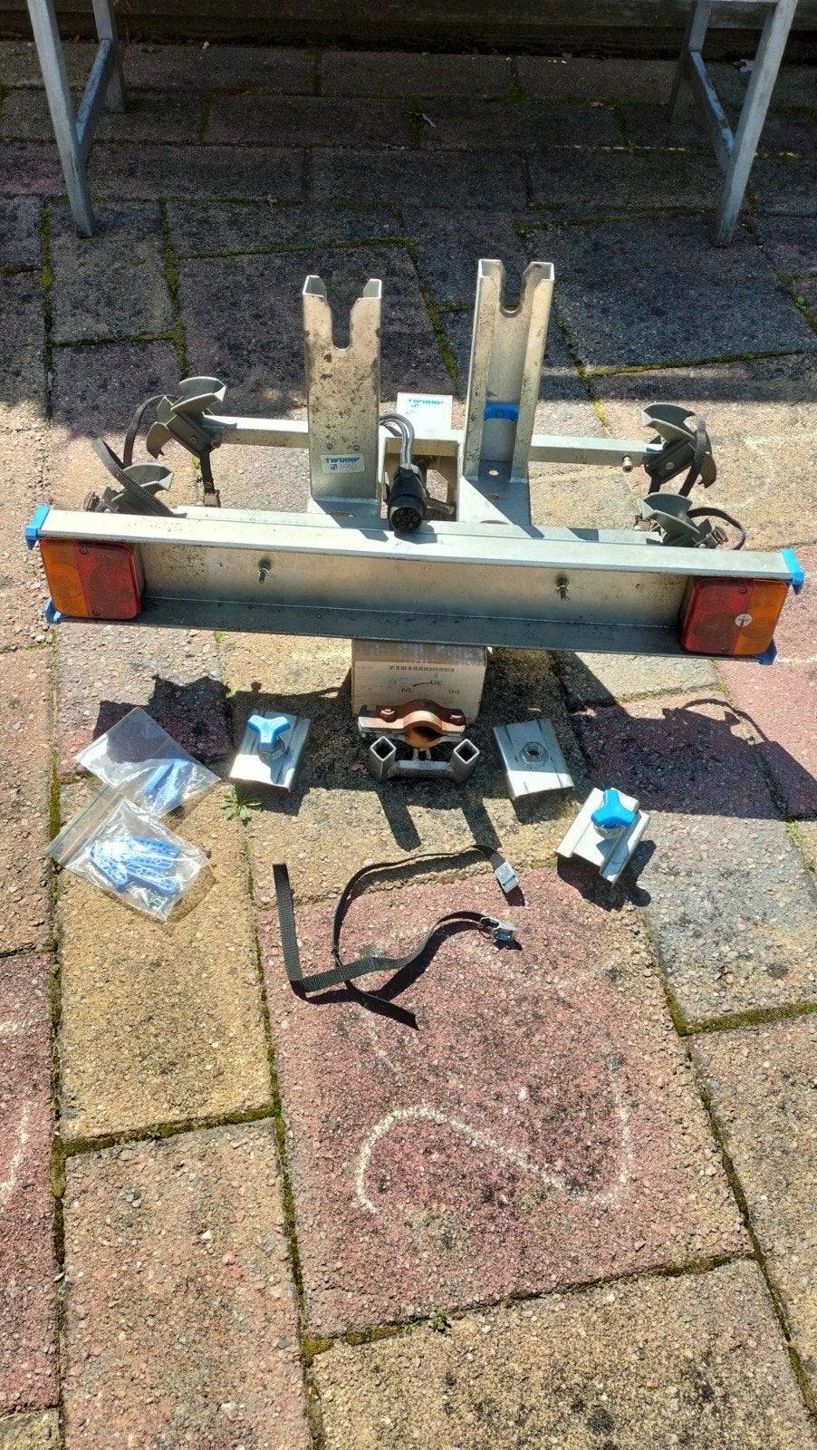 Twinny Load fietsendrager voor 2 fietsen, Auto diversen, Fietsendragers, Ophalen, 2 fietsen, Gebruikt, Trekhaakdrager