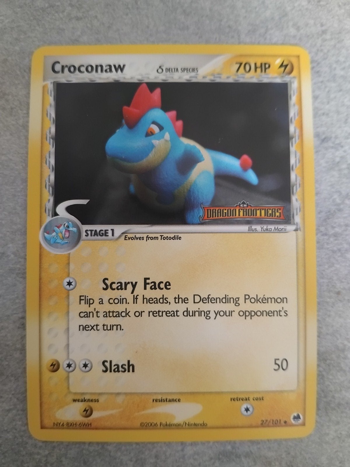 Pokémon Croconaw Delta Species  stamped Dragon Frontiers, Ophalen of Verzenden, Gebruikt, Losse kaart