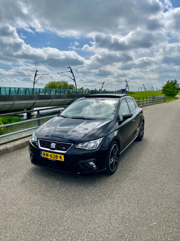Seat Ibiza FR 1.0 Ecotsi 115pk 2018 Zwart, Auto's, Seat, 40 €/maand, Zwart, Alcantara, Origineel Nederlands