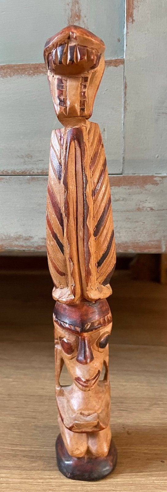 Prachtig houtsnijwerk houten beeld Sumatra batak, Ophalen of Verzenden