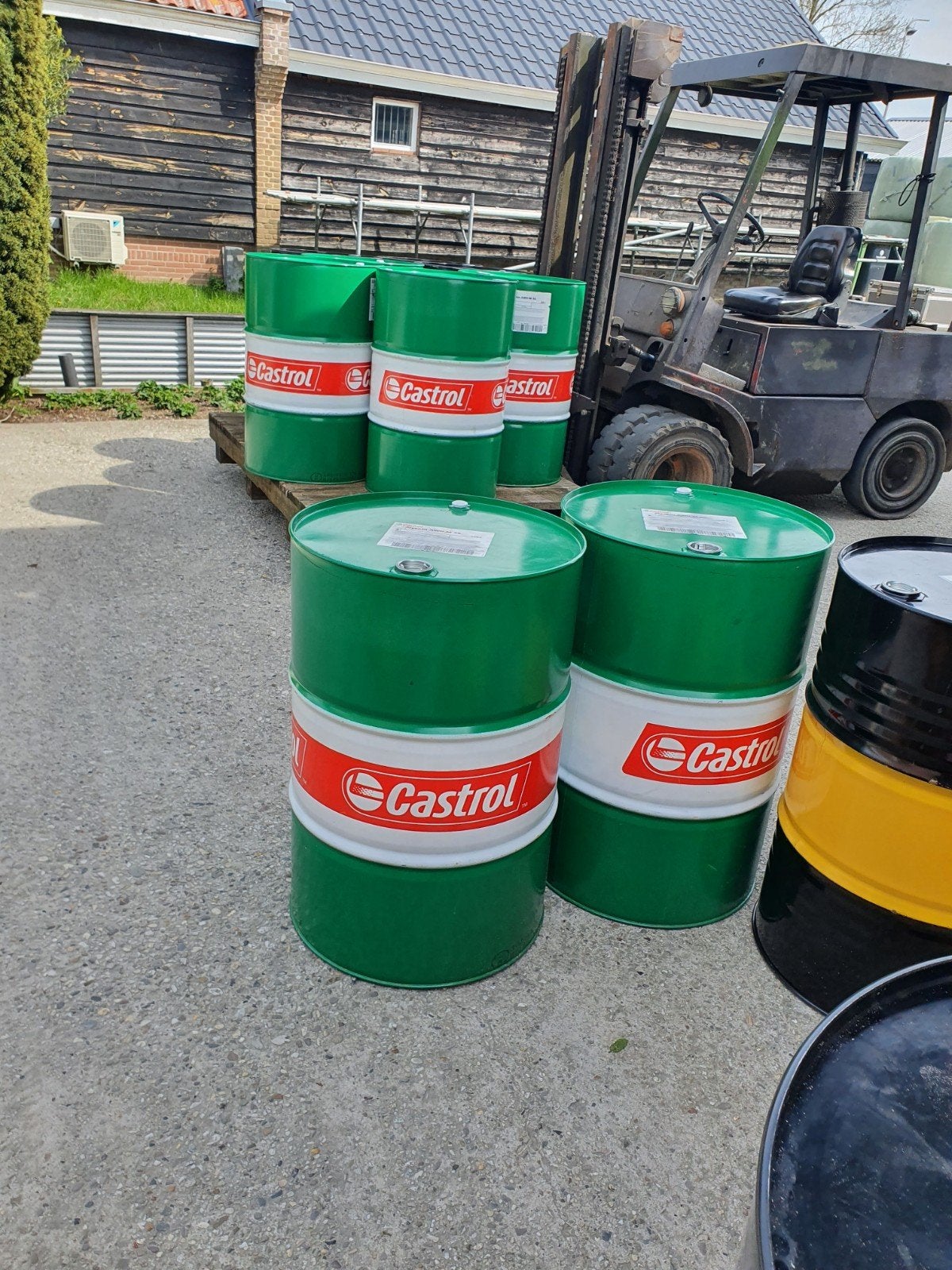 castrol oliedrums olievaten decoratie industriële 200/60 l., Tuin en Terras, Ophalen