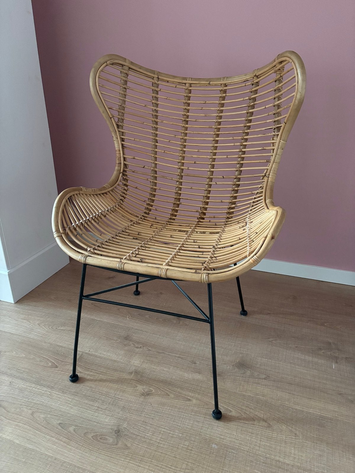 Rotan fauteuil Jasmine (Leen Bakker) - Zo goed als nieuw, Ophalen, Zo goed als nieuw, Riet of Rotan, 75 tot 100 cm