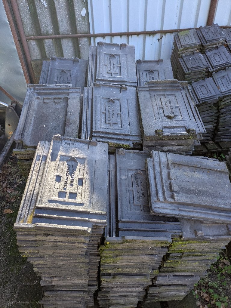Dakpannen Tule de nord ,vlak,  + 4 glazen, diverse merken, Doe-het-zelf en Verbouw, Ophalen, Gebruikt, Steen of Klei, Blauw