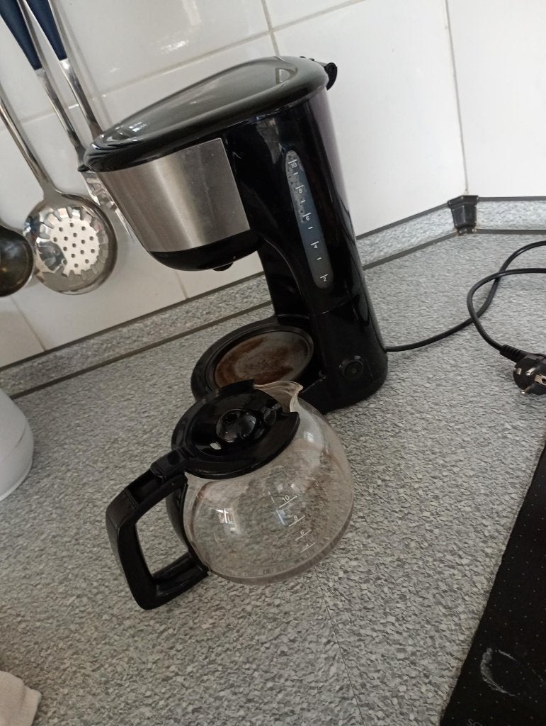 Inventum koffiezetapparaat  RVS/Zwart glaskan, Witgoed en Apparatuur, Koffiezetapparaten, 10 kopjes of meer, Ophalen of Verzenden