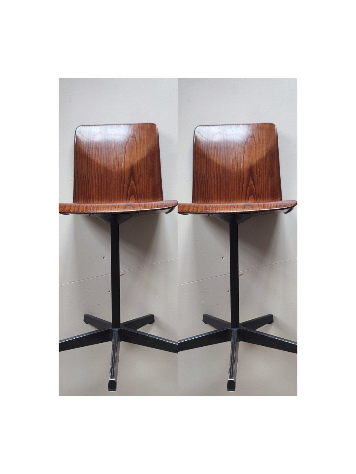 €70 voor 2 Pagholz stoelen., Huis en Inrichting, Ophalen, Gebruikt, Twee, Bruin