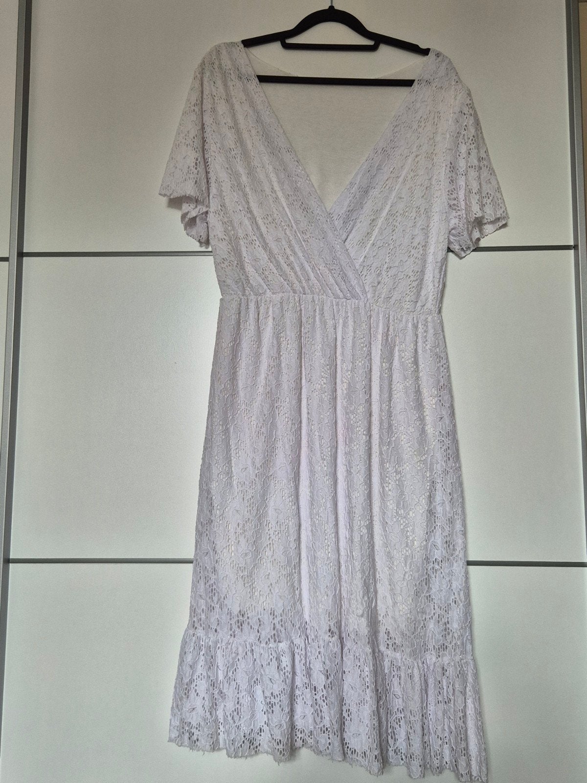 Nieuwe witte jurk, Wit, Maat 42/44 (L), Nieuw, Ophalen of Verzenden