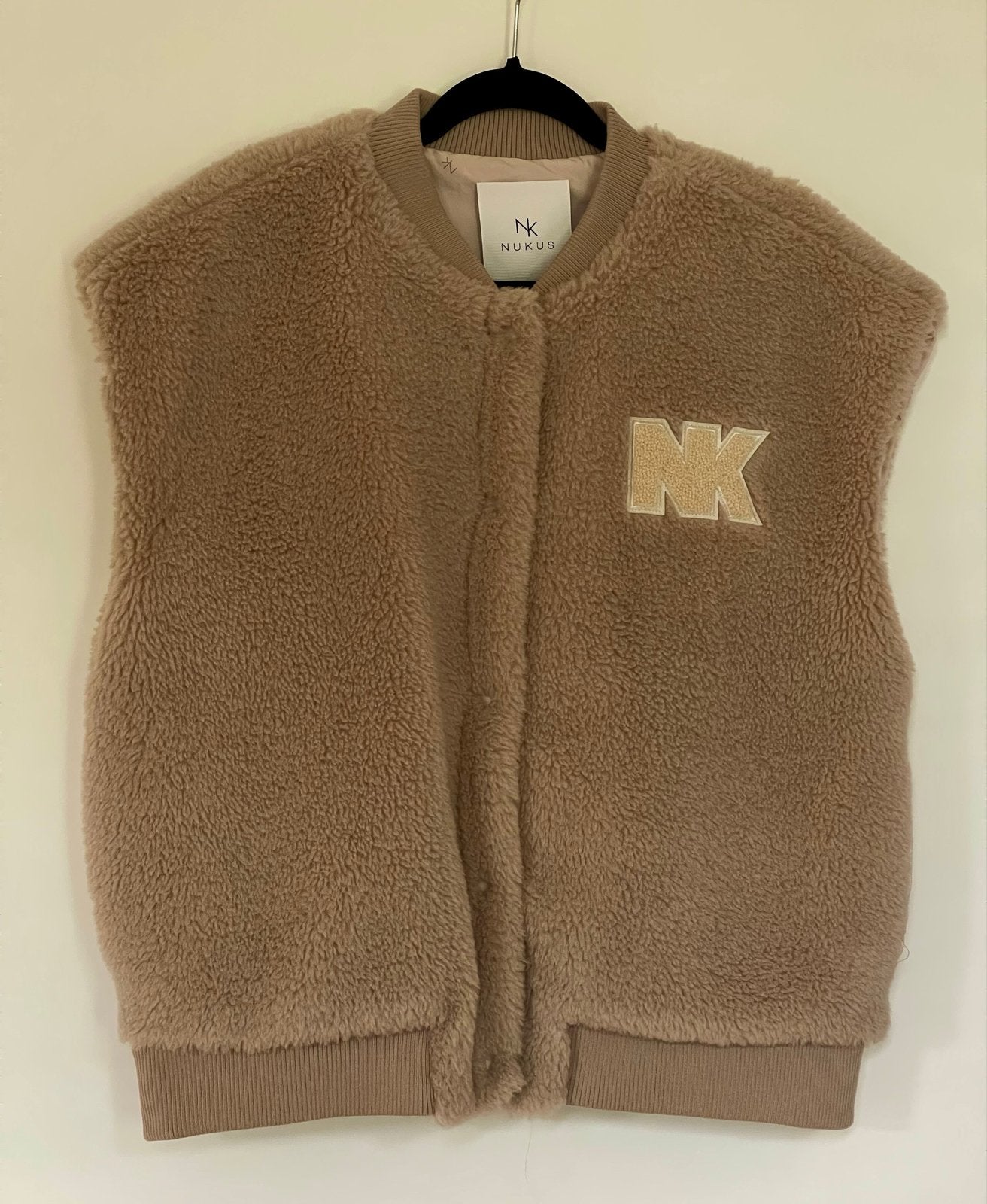 Nukus bont gilet met knoopsluiting, maat XL, Ophalen of Verzenden, Zo goed als nieuw, Maat 46/48 (XL) of groter, Beige