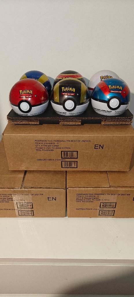 pokemon 3 dozen met 6 SEALED pokeball tins, Ophalen, Nieuw, Overige typen