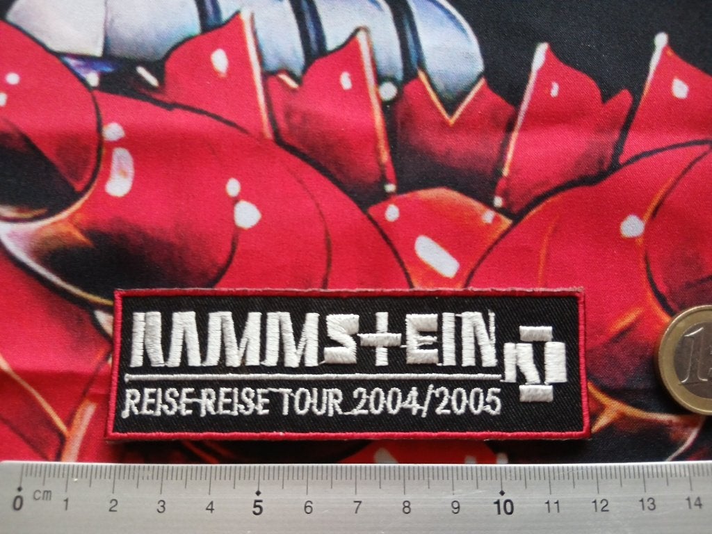 Rammstein mooie reise reise 2004 2005-- 3 x 10 cm patch 4, Verzenden, Nieuw, Kleding