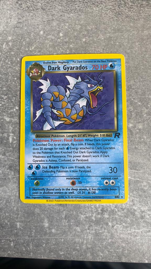 Pokemon kaart dark gyarados, Ophalen of Verzenden, Zo goed als nieuw