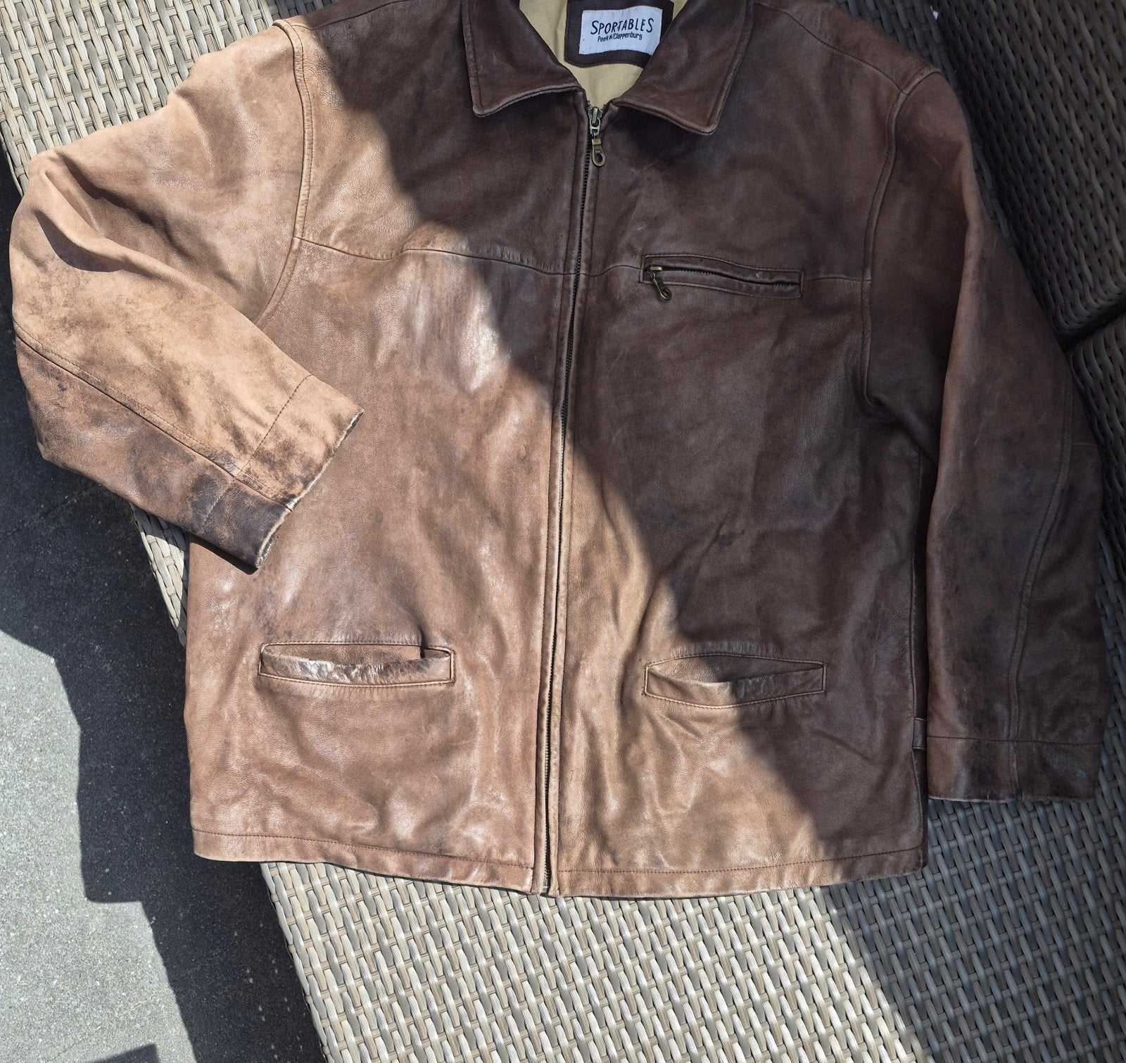 Leren jas, Kleding | Heren, Ophalen, Bruin