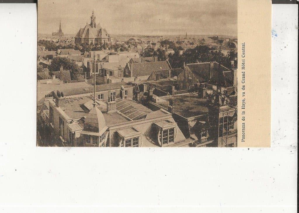 Den Haag Panorama Grand Hotel Centraal, Ophalen of Verzenden, 1920 tot 1940, Ongelopen, Zuid-Holland
