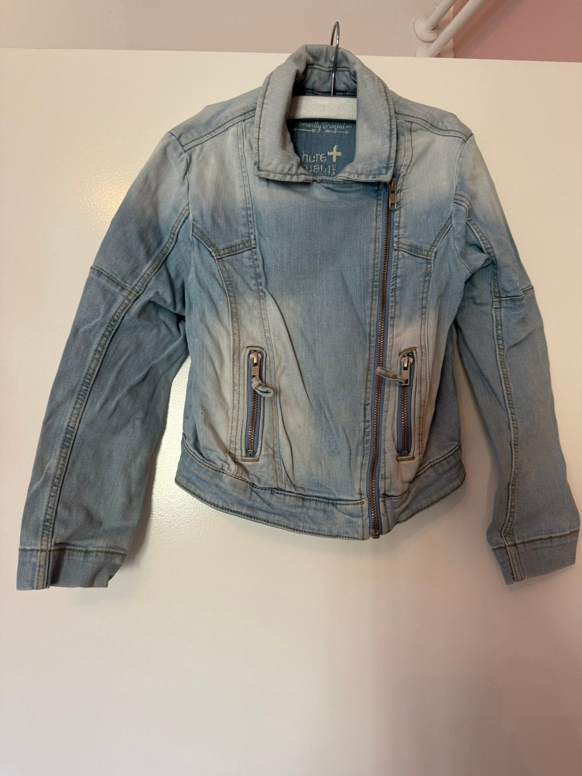 Leuk blazer spijkerjasje vest meisje maat 134, Kinderen en Baby's, Kinderkleding | Maat 134, Ophalen of Verzenden, Zo goed als nieuw