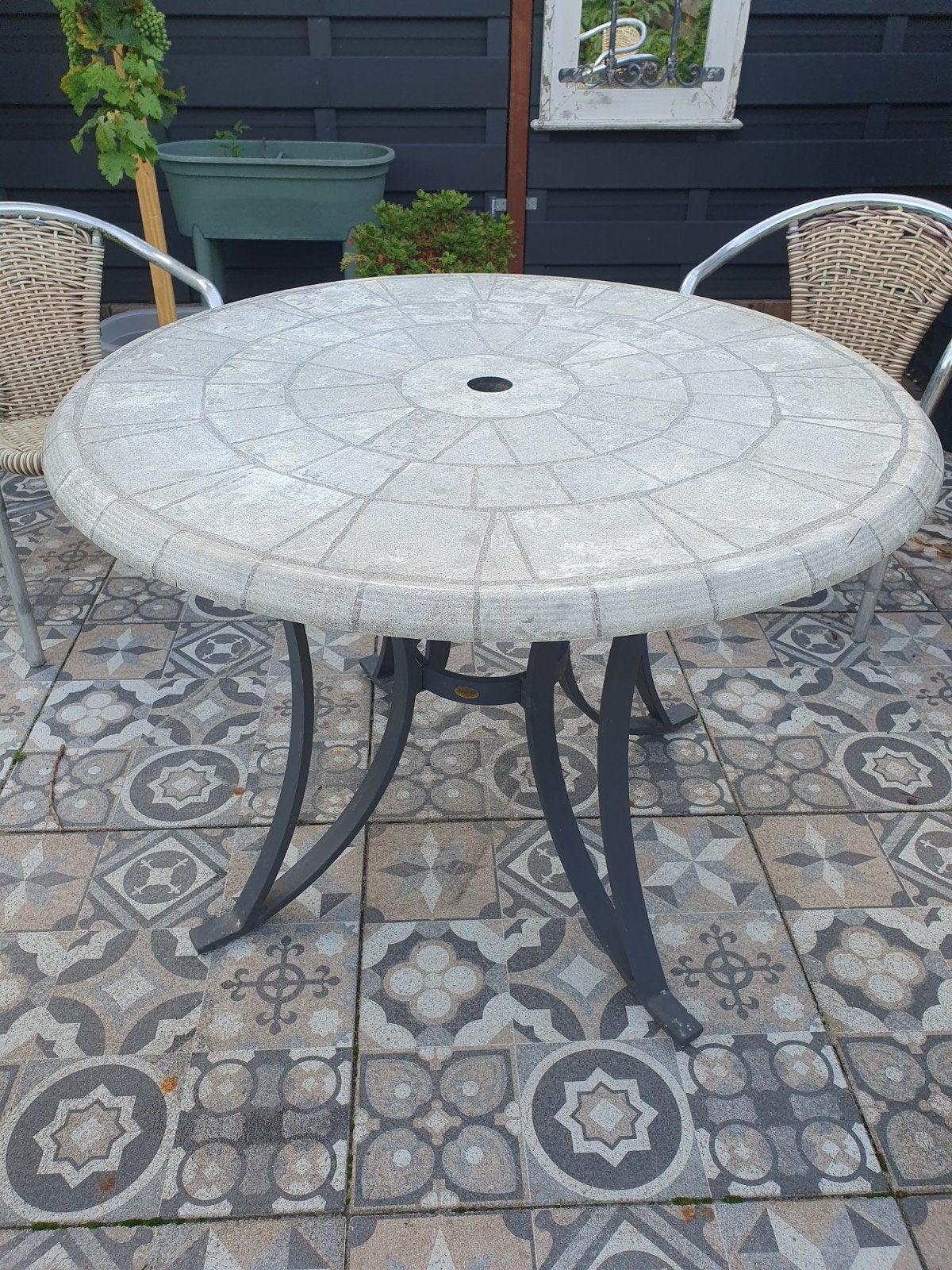 hartman tuintafel, Ophalen, Gebruikt, Rechthoekig, Kunststof