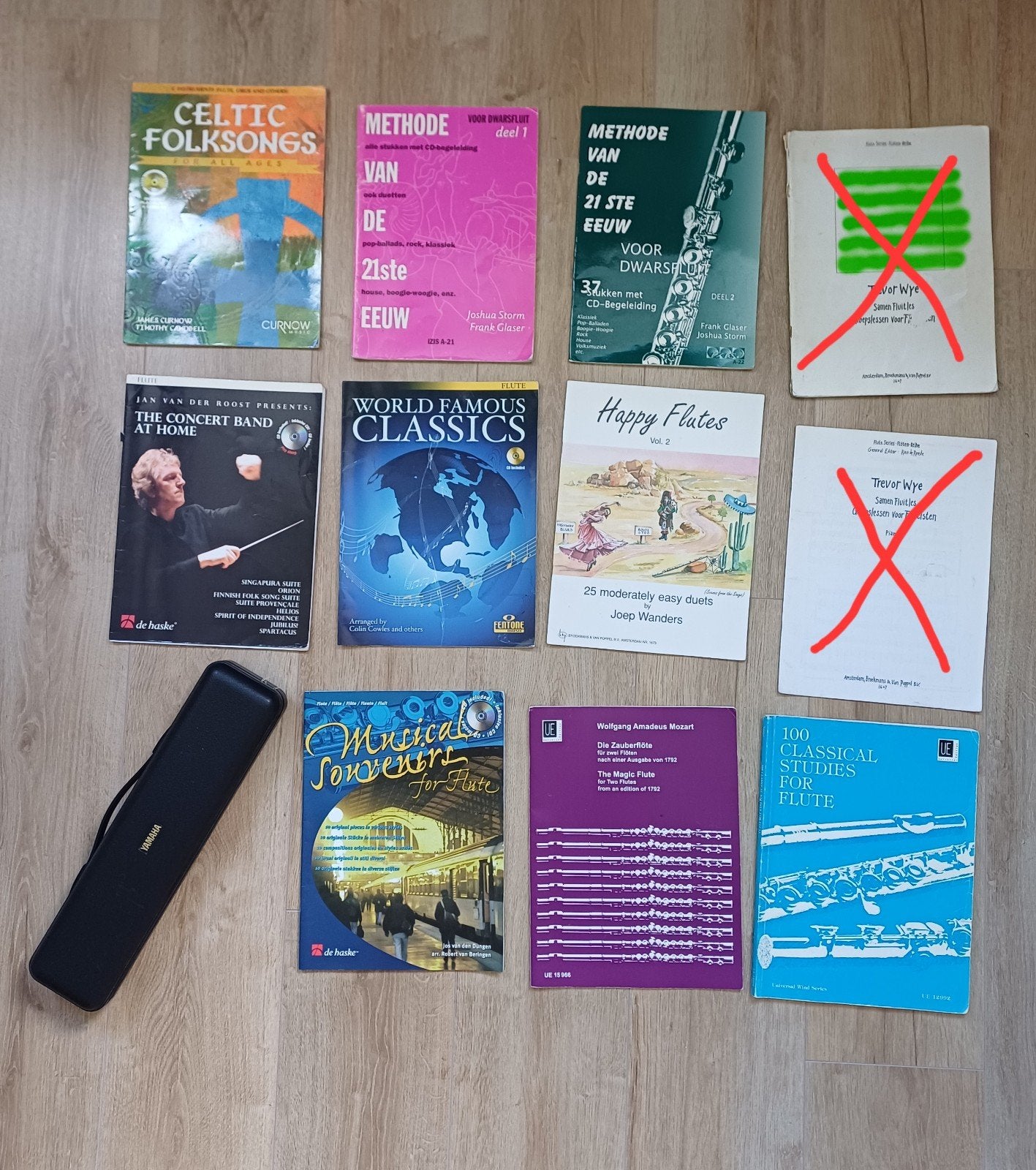 Diverse muziek boeken dwarsfluit, Ophalen, Gebruikt, Dwarsfluit of Piccolo