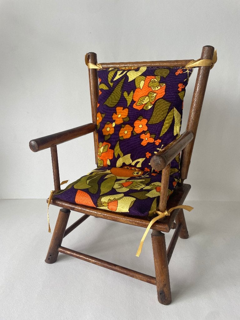 Vintage houten poppenstoel, Ophalen of Verzenden, Gebruikt, Overige typen