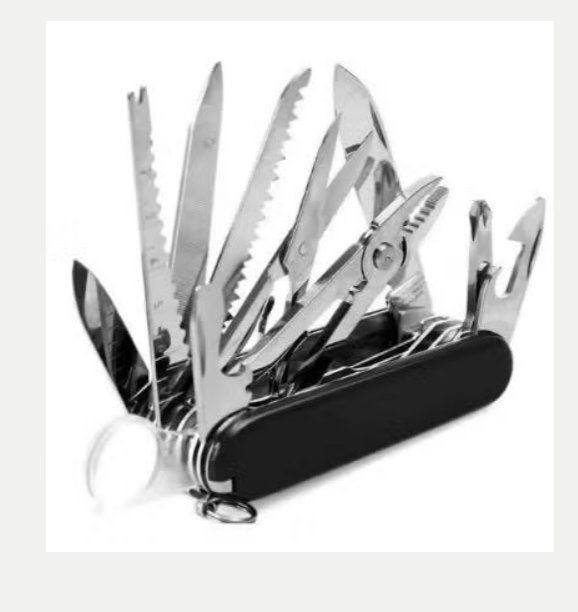 17‑in‑1 Multitool Zakmes – Roestvrij Staal – Nieuw, Caravans en Kamperen, Kampeergereedschap, Nieuw, Ophalen of Verzenden