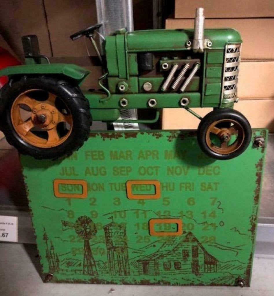 Kalender maandkalender tractor mancave vaderdag wandbord, Clayre&Eef, Ophalen of Verzenden, De Giesel, Nieuw