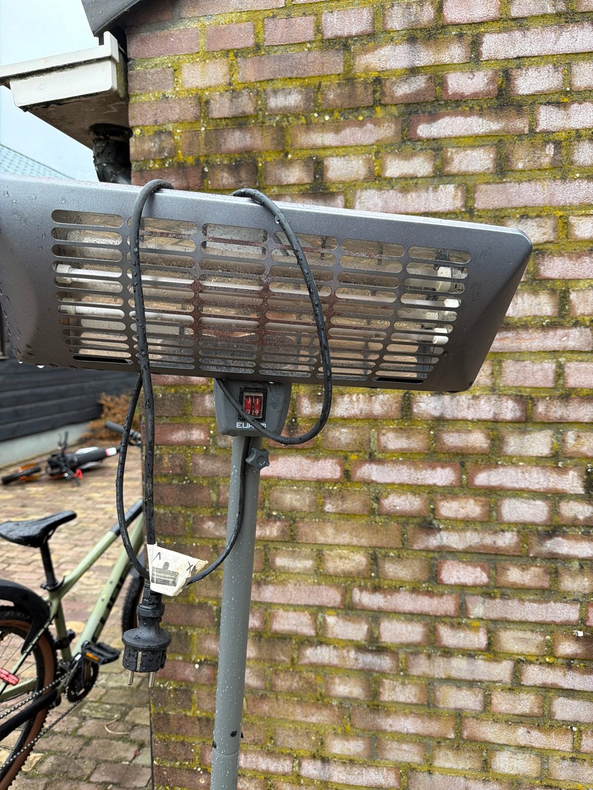 Eurom Terrasverwarmer op standaard - Elektrisch, Ophalen of Verzenden, Gebruikt, Elektrisch, Vloer