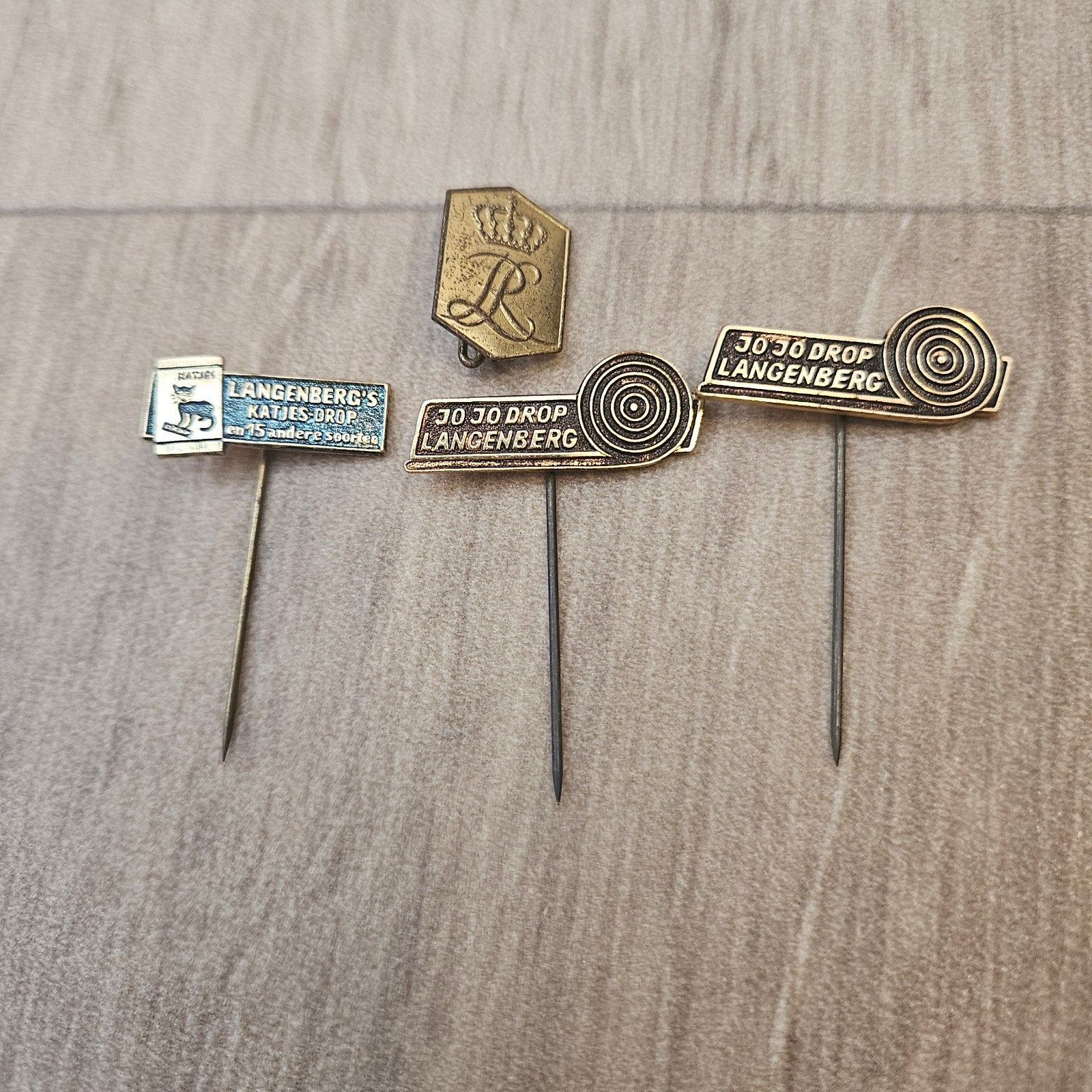 Vintage Langenberg's Katjes Drop en Jo Jo Drop Speldjes, Ophalen of Verzenden