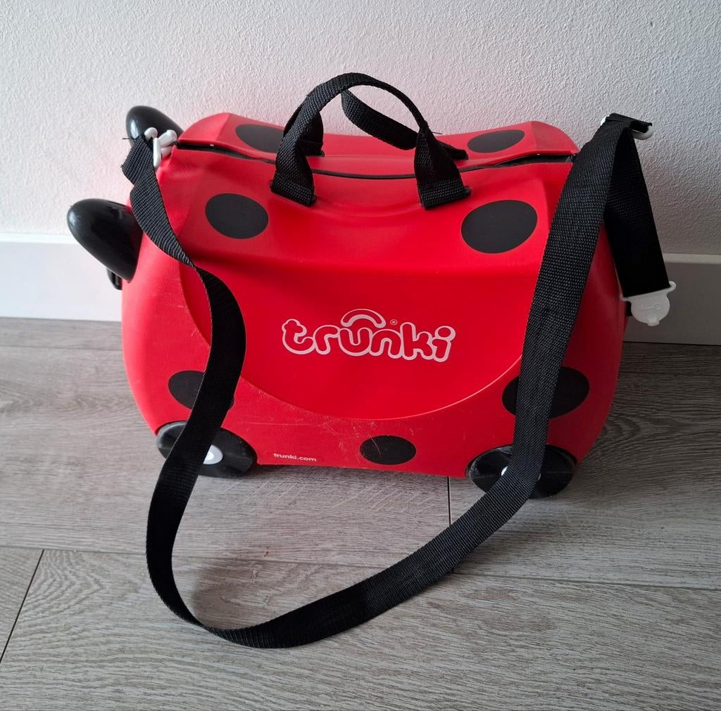 Trunki lieveheersbeestje meerijdkoffer, Wieltjes, Gebruikt, Hard kunststof, Minder dan 50 cm