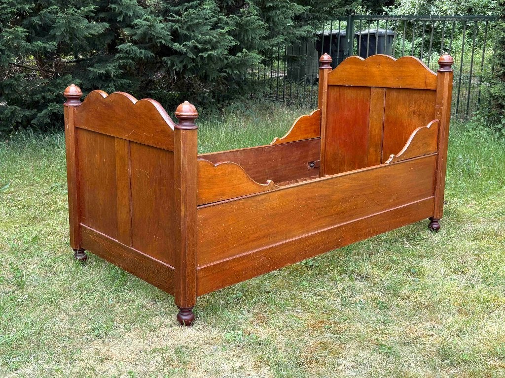 Antiek brocante bed ledikant mahonie ca. 1920, Ophalen