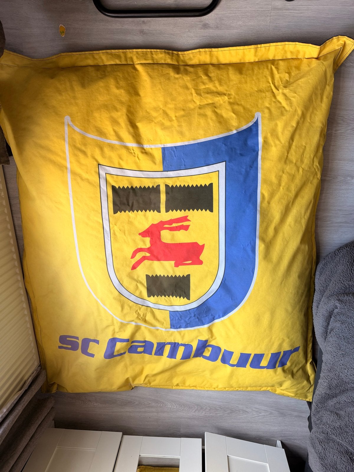 Grote Cambuur zitzak van Clubbag - 135x150 cm, Ophalen, Gebruikt, Meerkleurig, Zitzak