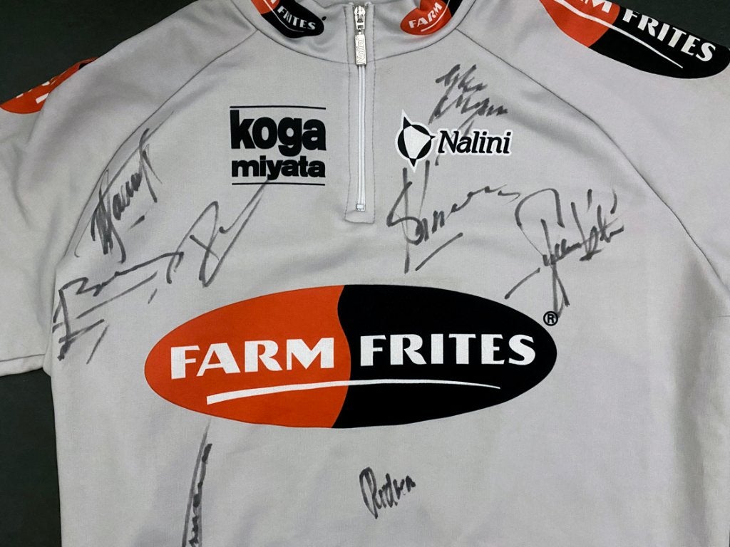 Wielershirt FARM FRITES 2000 – 8x gesigneerd, Ophalen of Verzenden, Overige typen