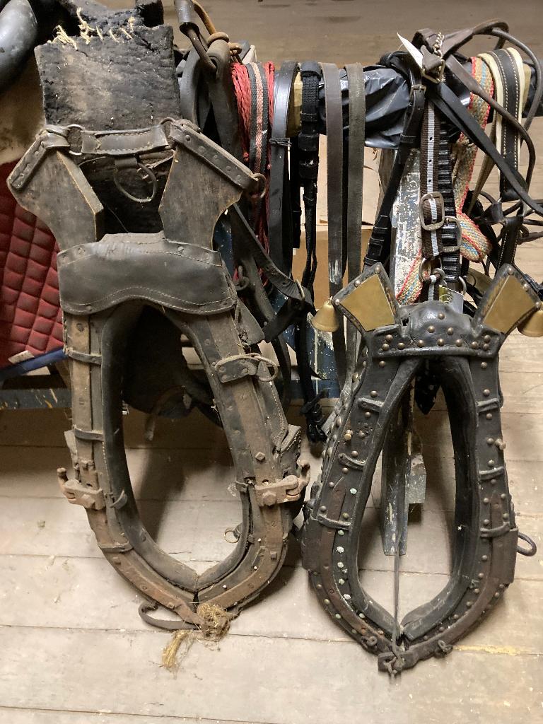Antiek Paardengareel / Haam - 2 stuks samen voor 35 euro, Dieren en Toebehoren, Paarden en Pony's | Hoofdstellen en Tuigage, Ophalen of Verzenden