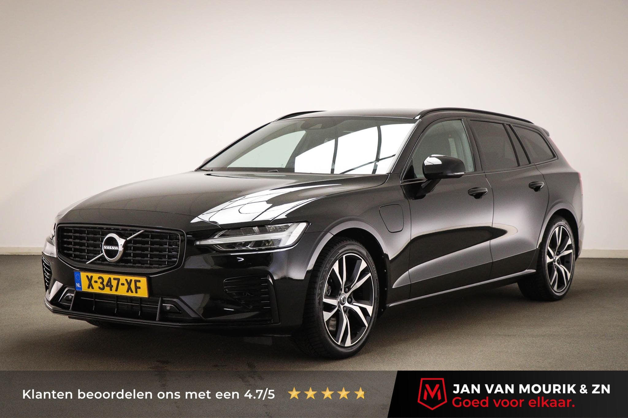 Volvo V60 2.0 T6 Recharge AWD R-Design | PARK ASSIST PACK |, Auto's, Gebruikt, 4 cilinders, Verwarmde buitenspiegels, Leder en Stof