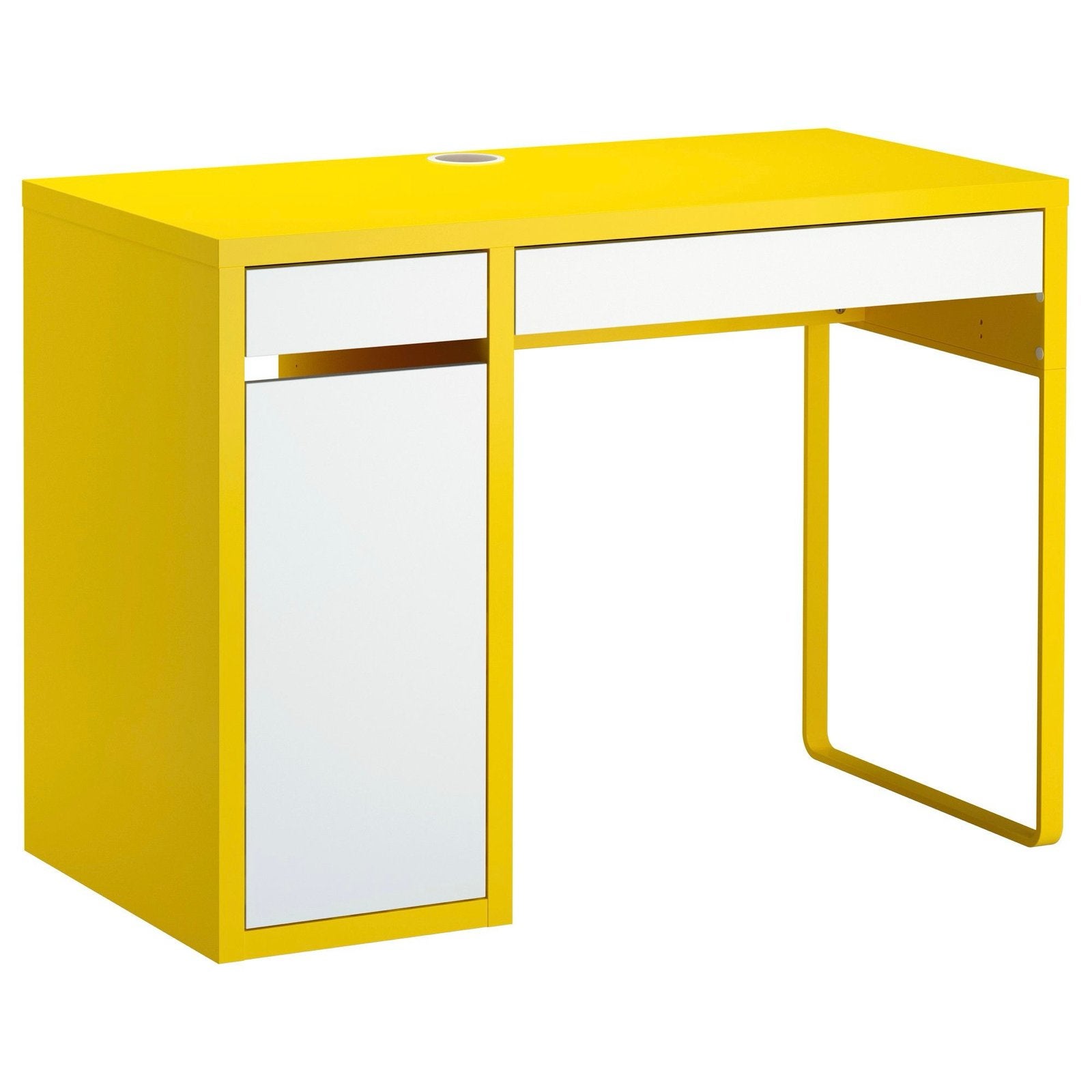 IKEA Micke bureau geel met lades, Ophalen, 105 cm, Met lades, 50 cm