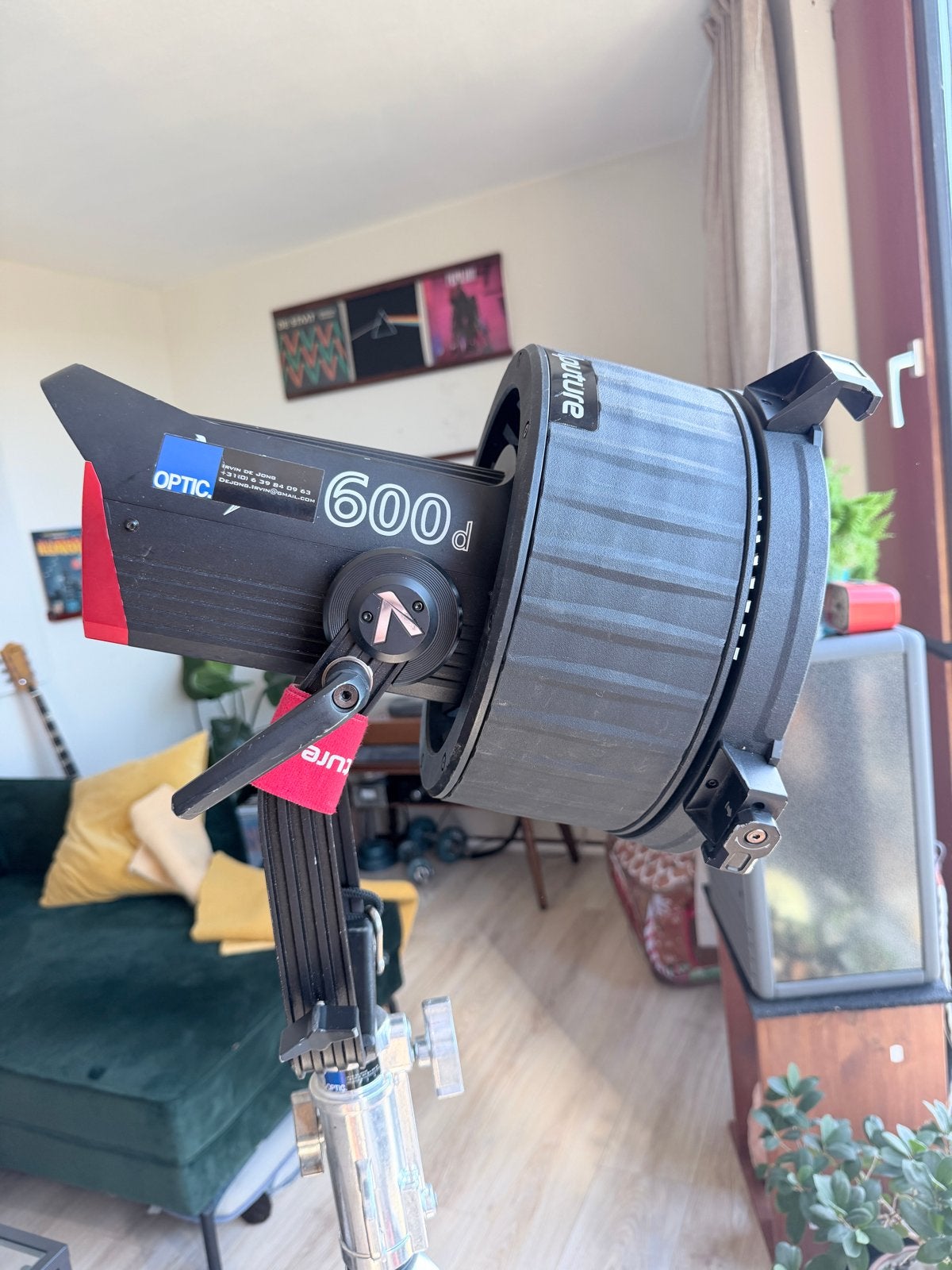 Aputure 600d + F10 fresnel LED Videolamp, Ophalen of Verzenden, Gebruikt, Video