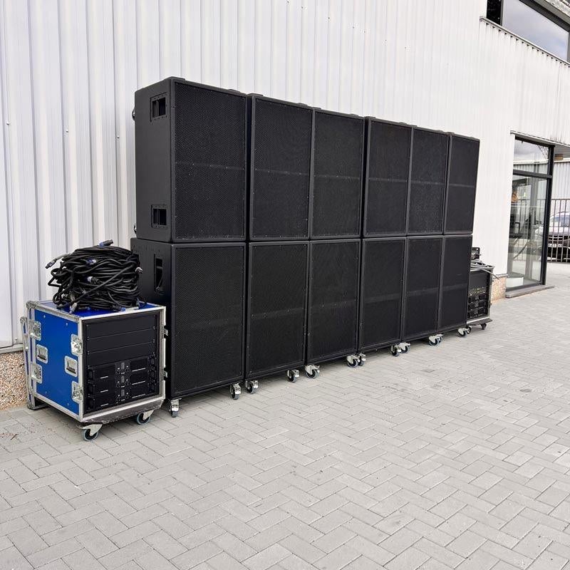 EAW KF850 (6) + SB850 (6) + versterker racks, Audio, Tv en Foto, Gebruikt, 120 watt of meer, Front, Rear of Stereo speakers, Ophalen