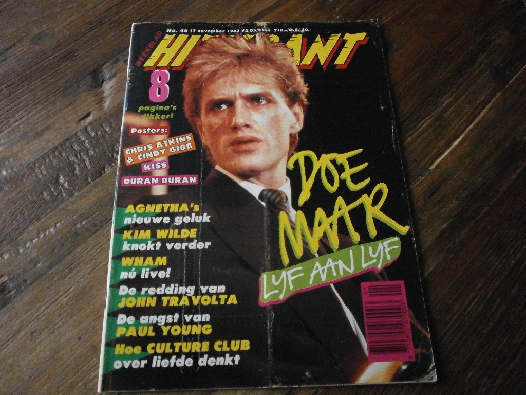 Hitkrant nr 46 van 17 november 1983 compleet. met posters, Boeken, Tijdschriften en Kranten, Verzenden, Zo goed als nieuw, Muziek, Film of Tv