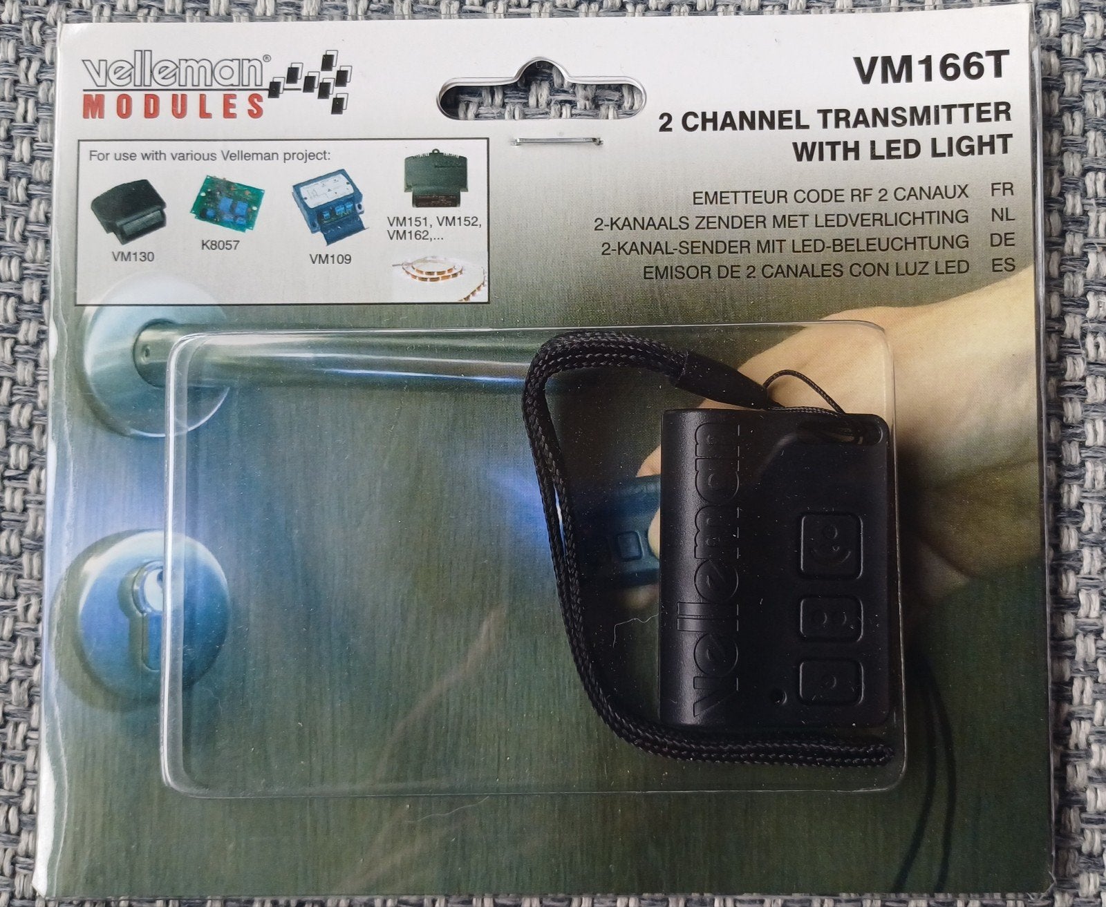 Nieuwe Velleman VM166T 2-kanaals zender met LED-verlichting, Ophalen of Verzenden