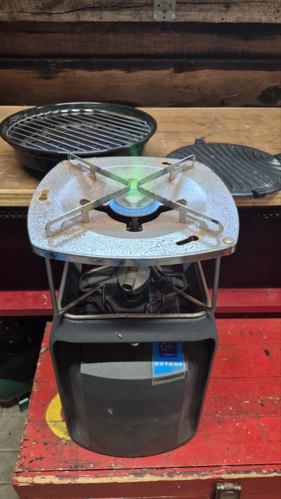 Butagaz gas BBQ grill met bijna volle gasfles, Ophalen, Gebruikt