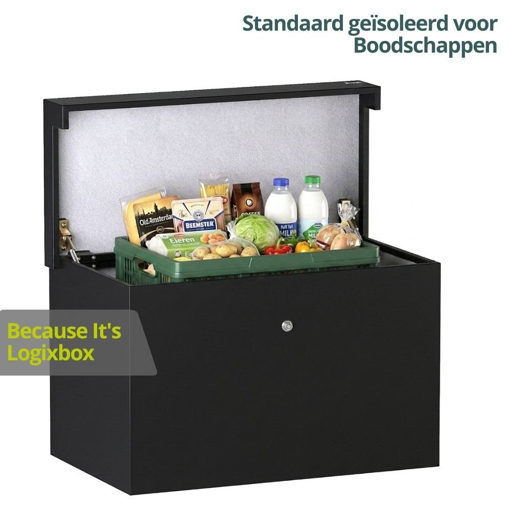 Logixbox - PakketBox XXL - 20% sterker dan 0.8mm staal, Tuin en Terras, Brievenbussen, Ophalen of Verzenden, Nieuw, Staal, Wandbrievenbus