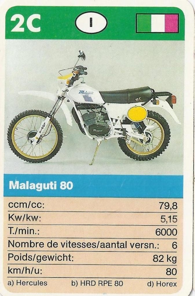 X26 motorkaartje 2c malaguti 80, Ophalen of Verzenden, Zo goed als nieuw, Auto's
