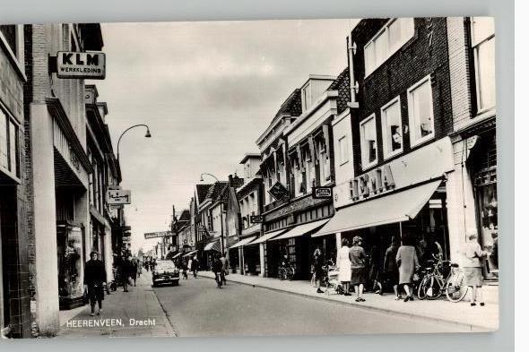Heerenveen Dracht met HEMA en KLM werkkleding-bord, Verzenden, 1960 tot 1980, Ongelopen, Friesland