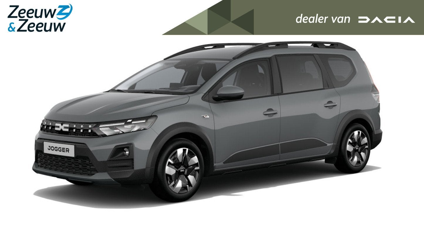 De nieuwe Dacia Jogger hybrid 155 expression l Nu te bestell, Auto's, 12 maanden, Stof, 1789 cc, Bedrijf