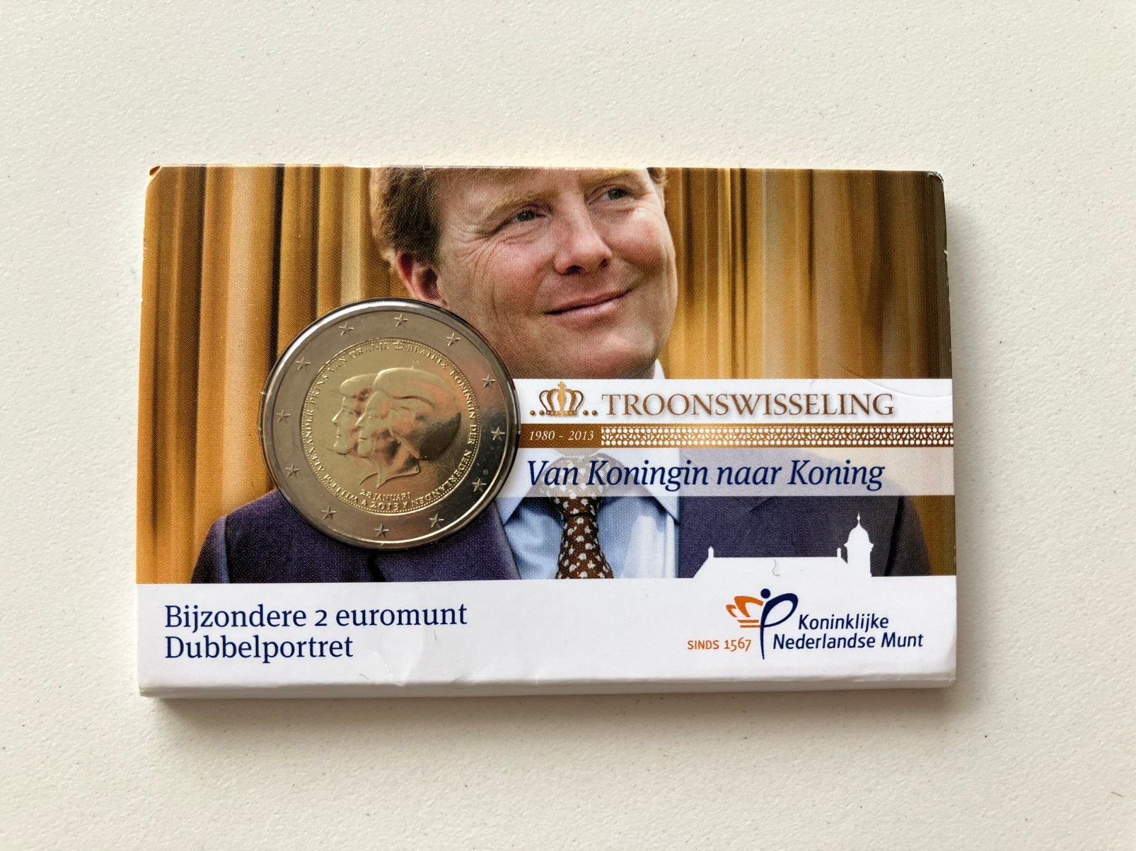 Coincard Troonswisseling 2 Euro, Verzenden, Koningin Beatrix, Euro's
