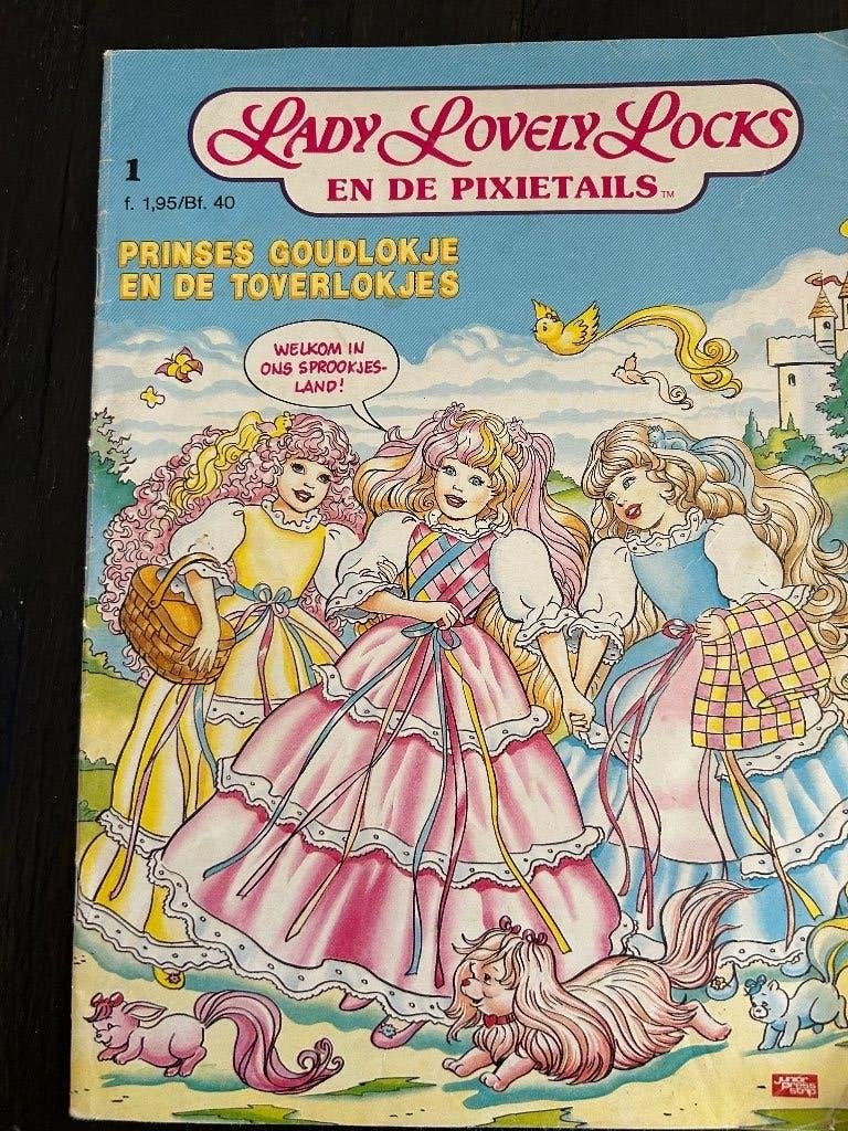 Vintage Strip comic prinses goudlokje en de toverlokken, Boeken, Stripboeken, Gelezen, Eén stripboek, Ophalen of Verzenden
